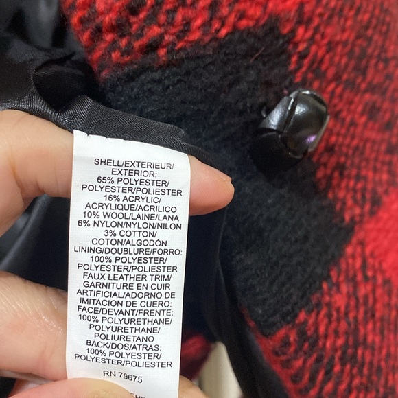 New with tag Lucky Brand Buffalo Plaid red black jacket coat - Picture 8 of 13